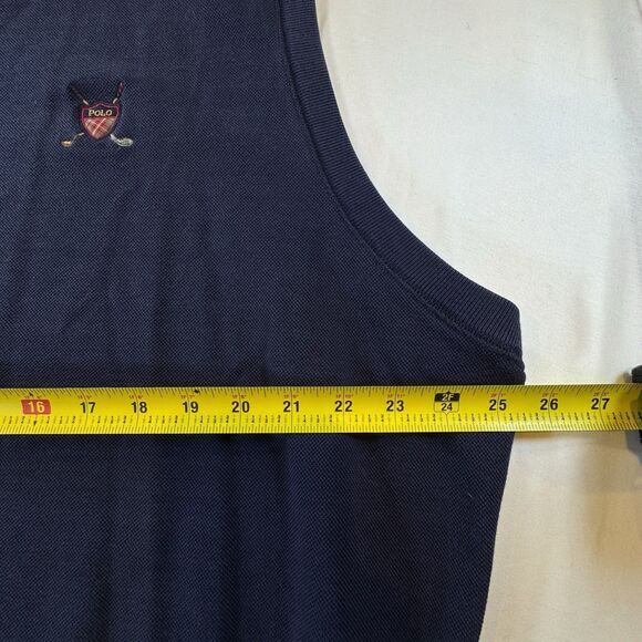 Polo Golf Ralph Lauren Sweater Vest Mens XL Pullover Golf Crest Cotton Blend - Picture 11 of 11